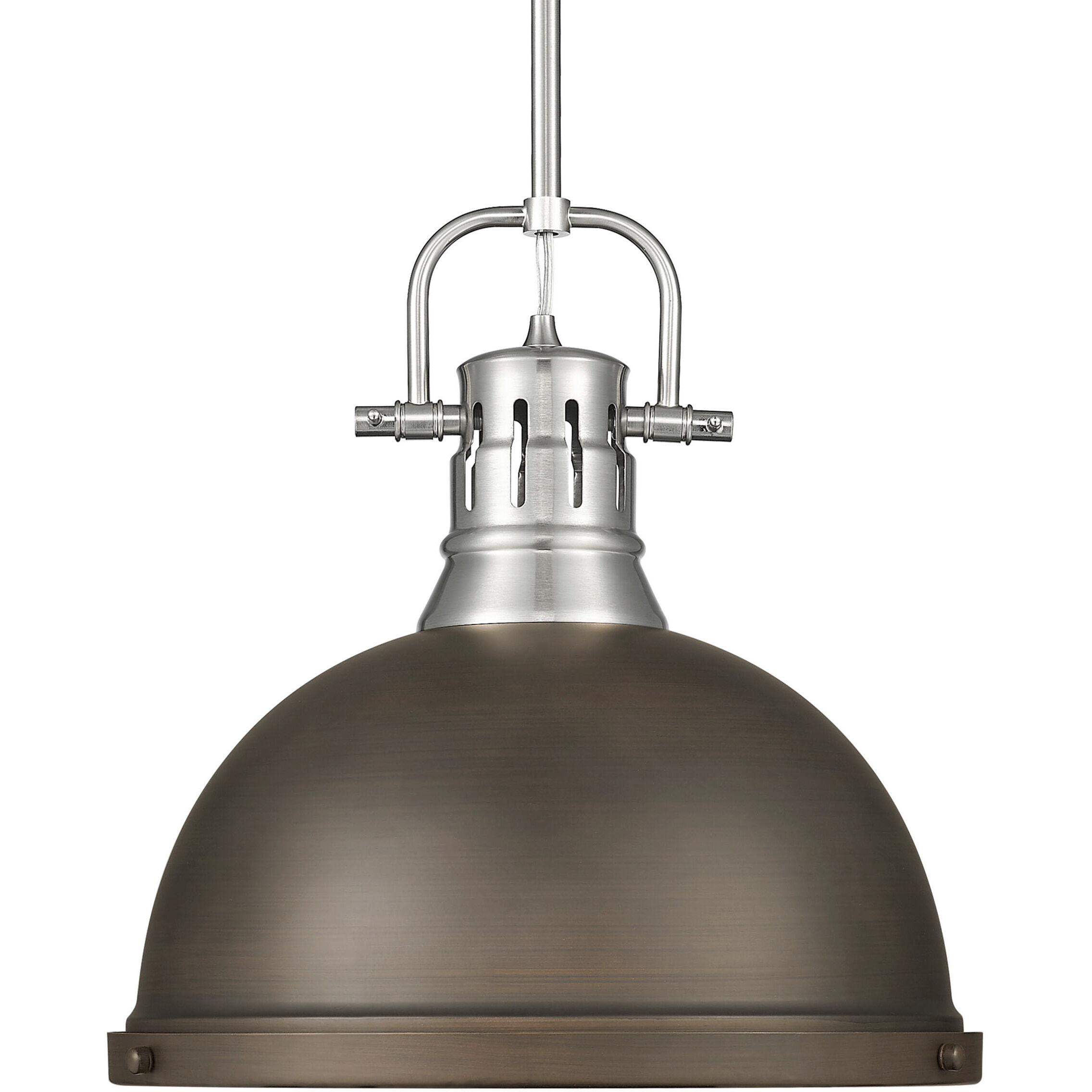 Yep Duncan 1 Light 14 inch Pewter Pendant Ceiling Light in Rubbed Bronze