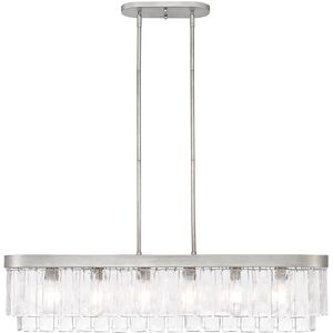 Ciara Linear Pendant Ceiling Light in Peruvian Silver