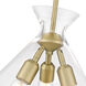 Malta Pendant Ceiling Light in Brushed Champagne Brass