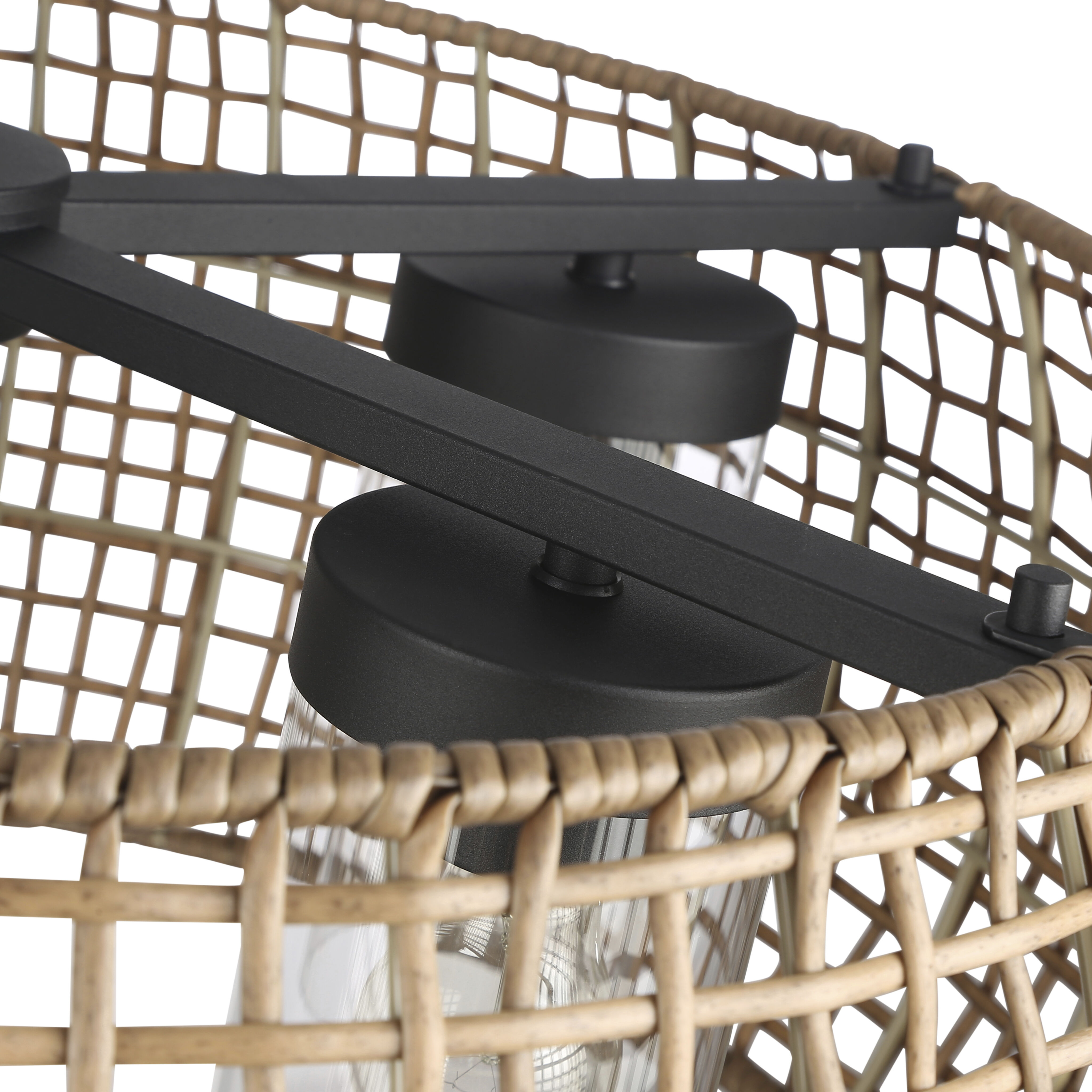 Piper 5 Light 15.13 inch Natural Black Outdoor Ceiling