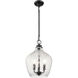 Adeline 3 Light 11.13 inch Matte Black Pendant Ceiling Light
