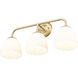 Dorinda 3 Light 24.5 inch Brushed Champagne Bronze Vanity Light Wall Light