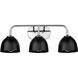Yep Zoey Vanity Wall Light in Chrome, Matte Black