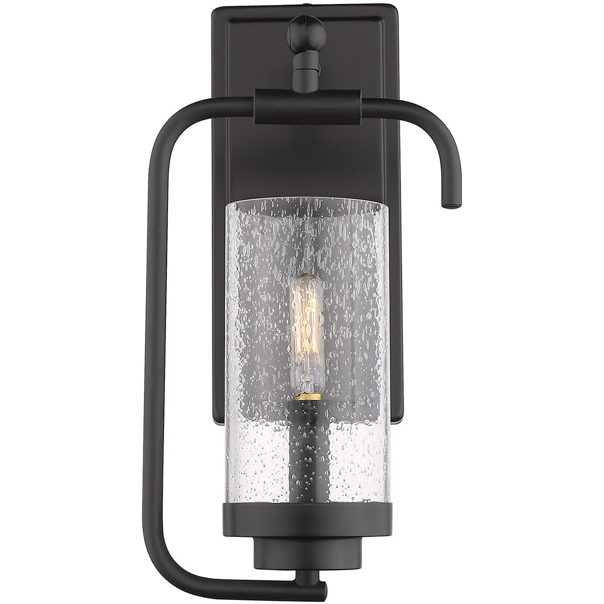 Holden 1 Light 7 inch Matte Black Wall Sconce Wall Light, Damp