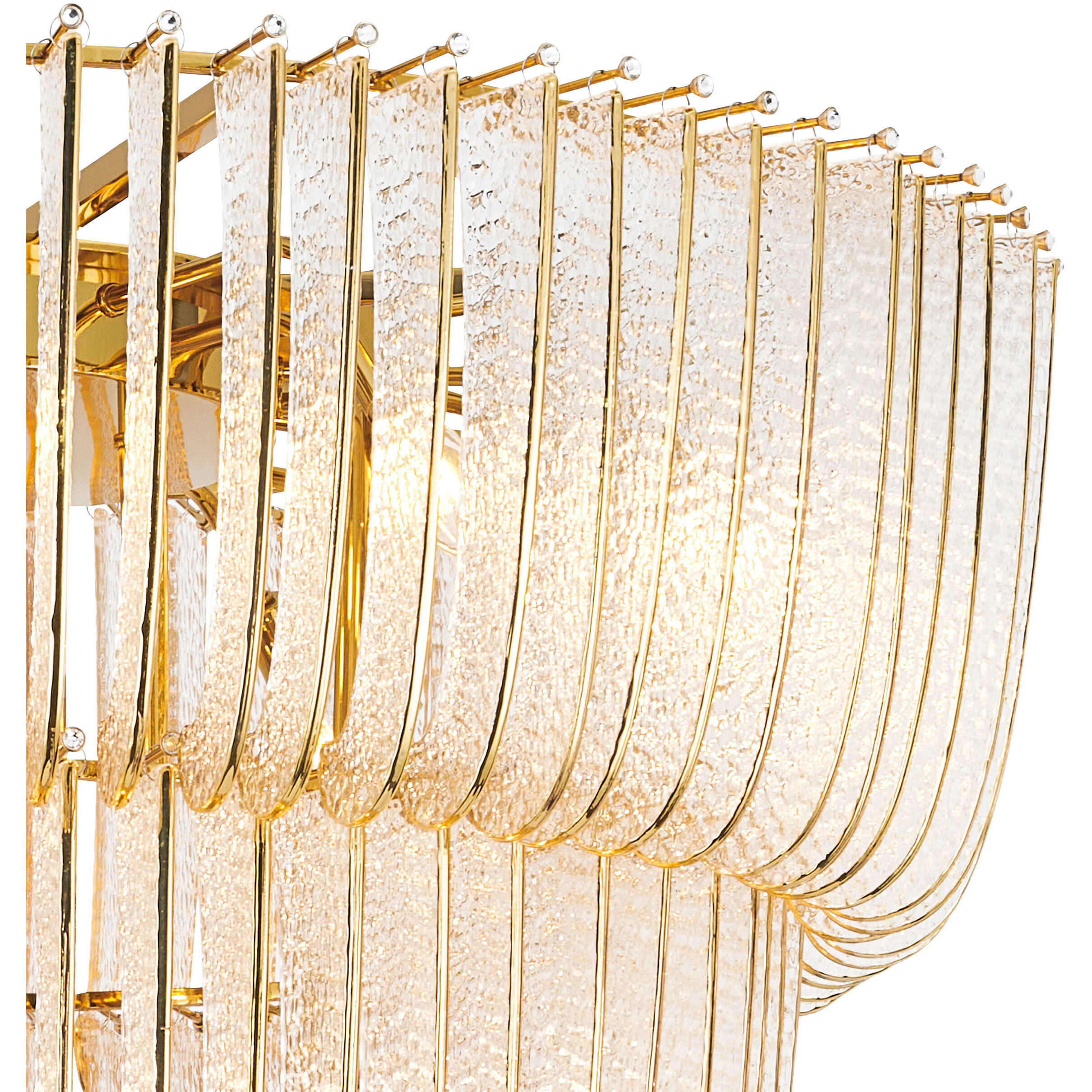 Ziva Shahi 37.38 inch 5.00 watt Titanium Gold Chandelier Ceiling Light, 4 Tier