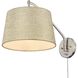 Ryleigh Articulating Wall Sconce Wall Light in Pewter, Natural Sisal