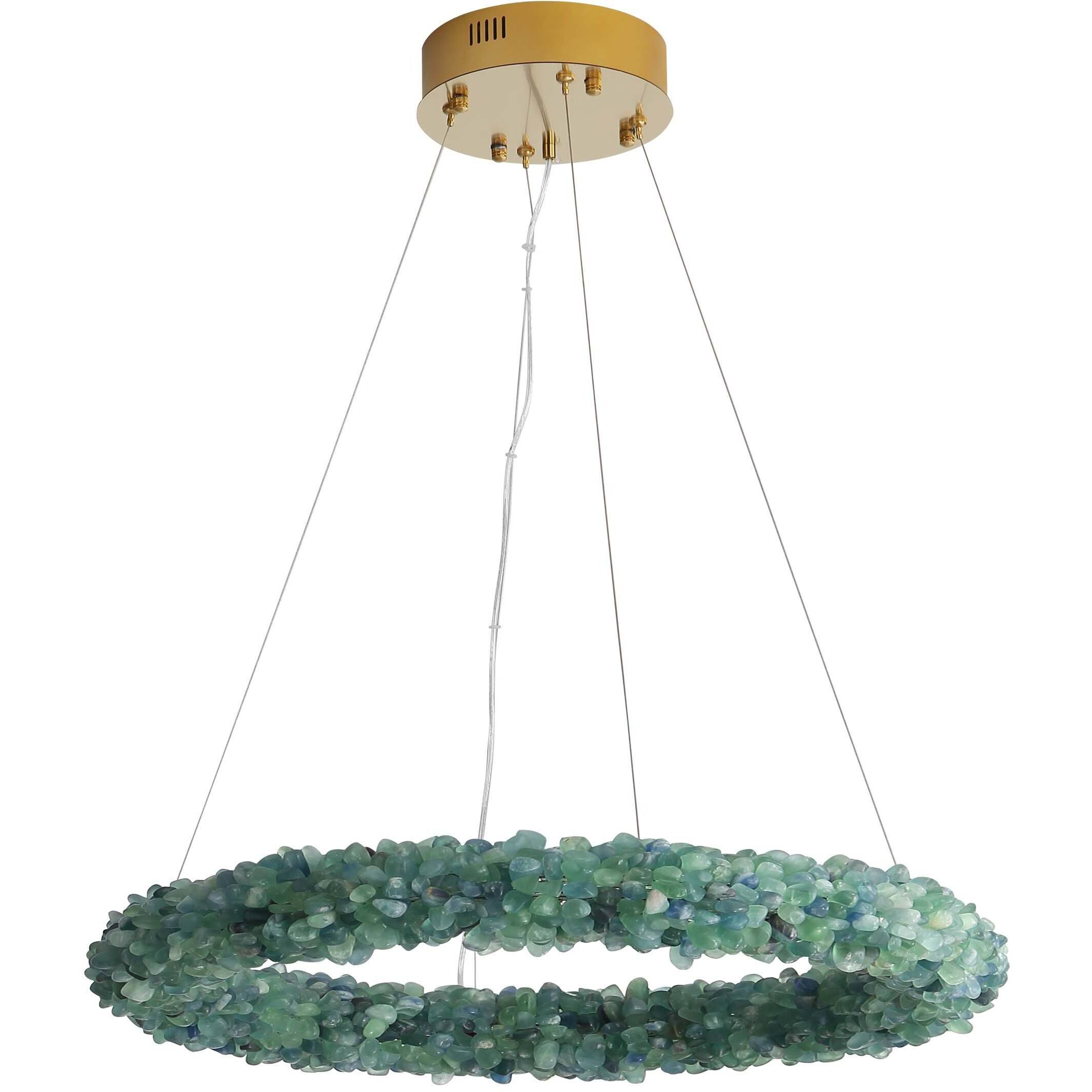 Ziva Corallo LED 29.5 inch Turquoise Chandelier Ceiling Light