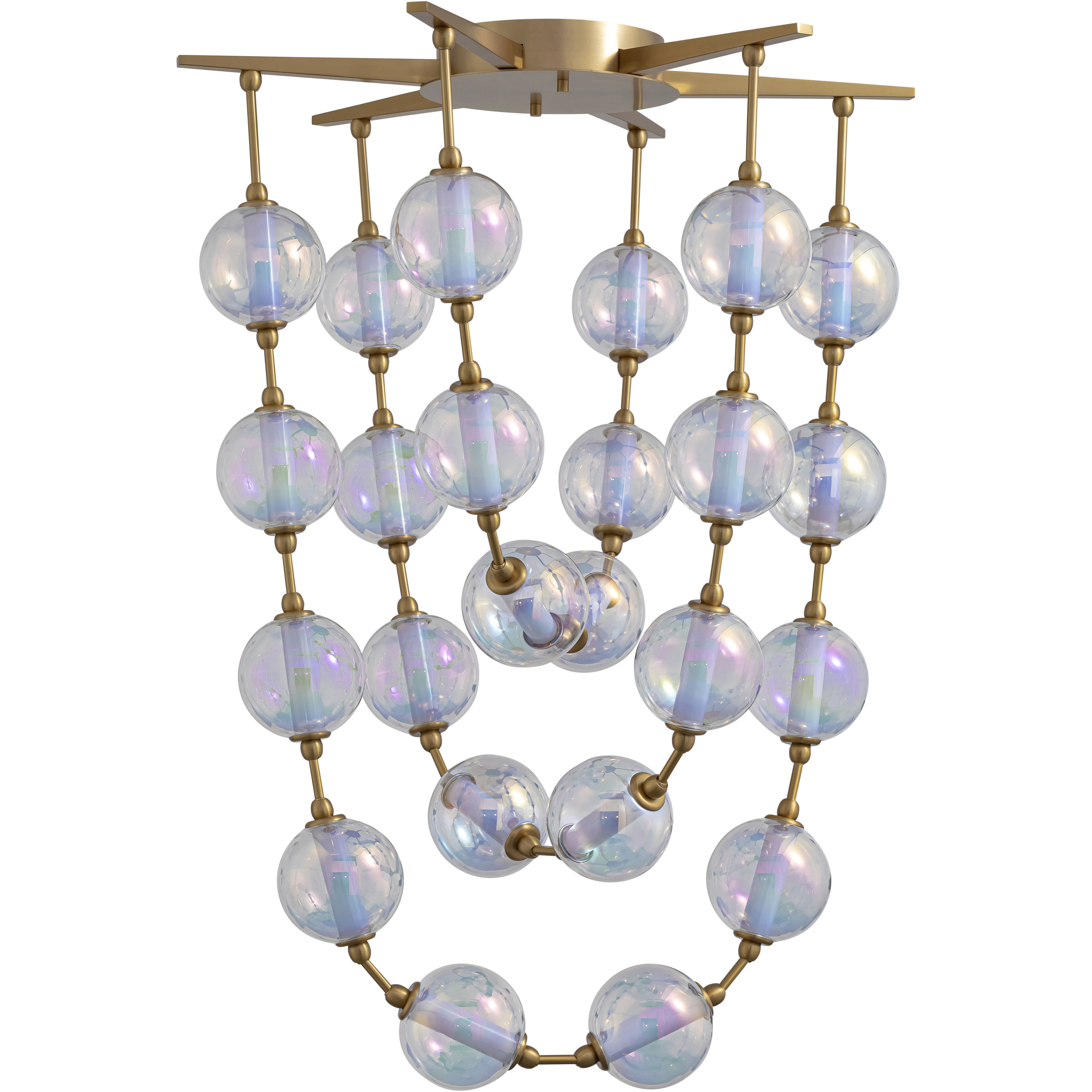 Pearla Pendant Ceiling Light in Brushed Champagne Brass