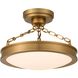 Cameron 1 Light 16.5 inch Brushed Champagne Brass Semi-Flush Mount Ceiling Light
