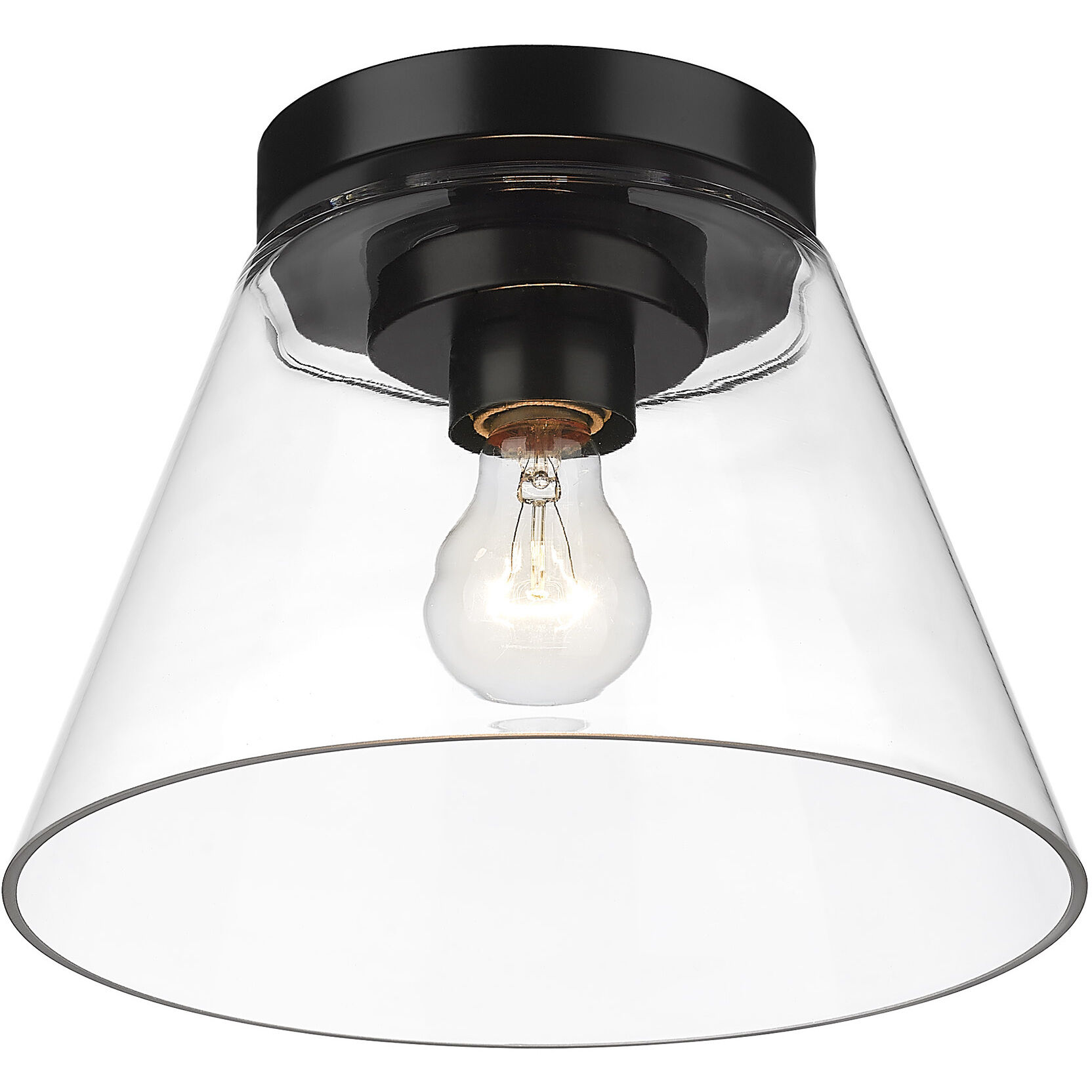 Penn 1 Light 11 inch Matte Black Flush Mount Ceiling Light