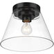 Penn 1 Light 11 inch Matte Black Flush Mount Ceiling Light