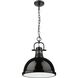 Yep Duncan 1 Light 14 inch Matte Black Pendant Ceiling Light, Large