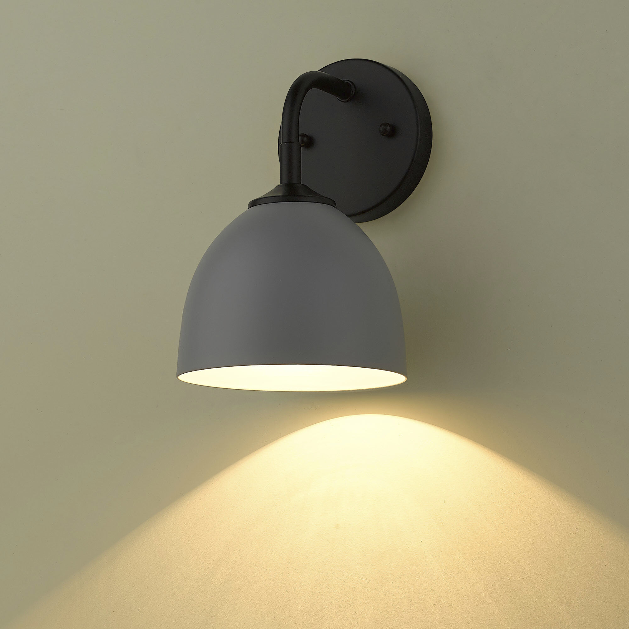 Yep Zoey 1 Light 6.38 inch Matte Black Wall Sconce Wall Light in Matte Gray