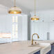 Crawford 1 Light 11.75 inch Brushed Champagne Brass Pendant Ceiling Light