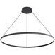Veritas LED 59 inch Sand Black Ring Chandelier Ceiling Light