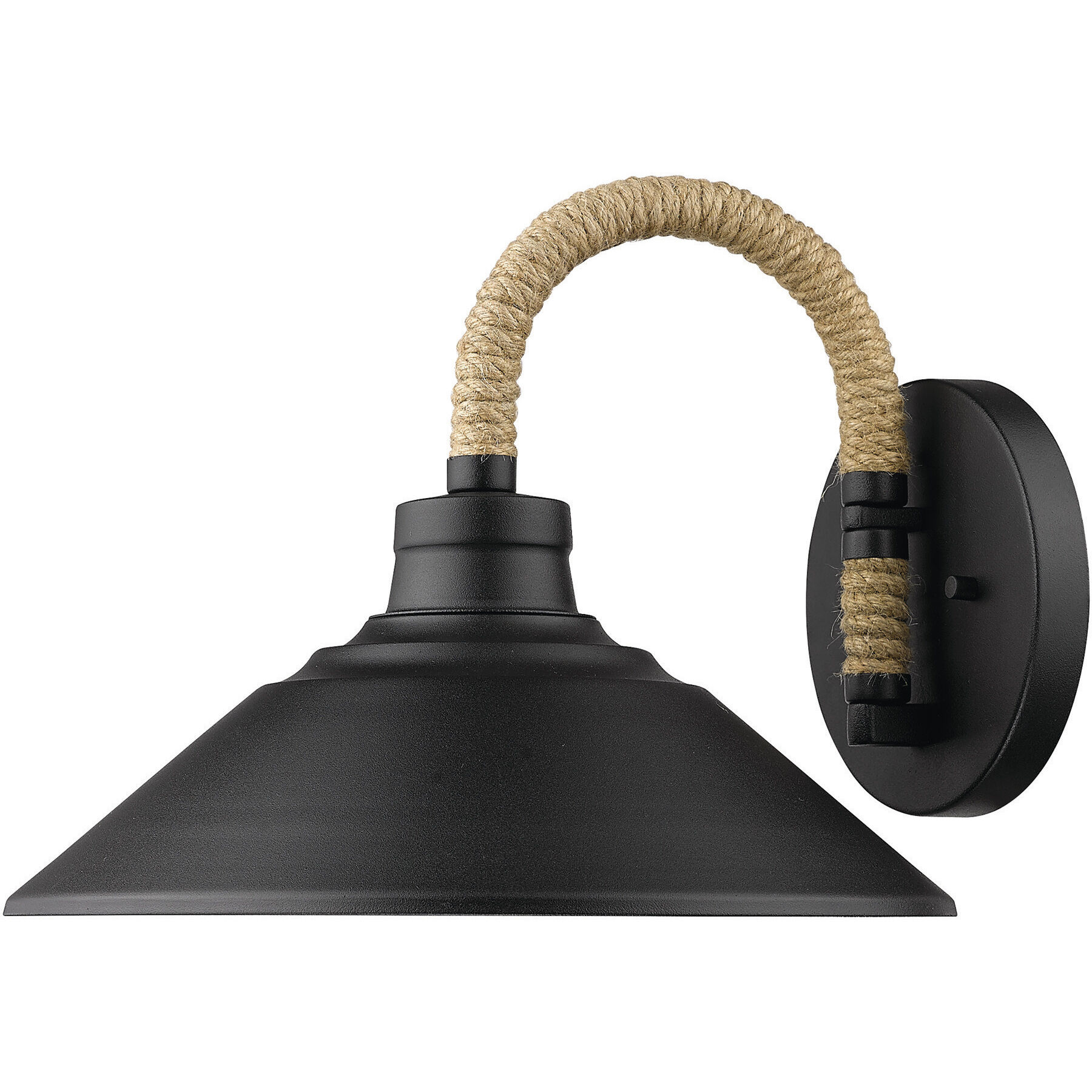 Journey 1 Light 12 inch Natural Black Wall Sconce Wall Light, Damp