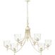Keating 9 Light 44 inch Antique Ivory Chandelier Ceiling Light