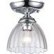 Audra 1 Light 6.88 inch Chrome Semi-Flush Ceiling Light