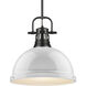 Yep Duncan Pendant Ceiling Light in Matte Black, White, Large