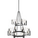 Aenon 12 Light 32 inch Matte Black Chandelier Ceiling Light