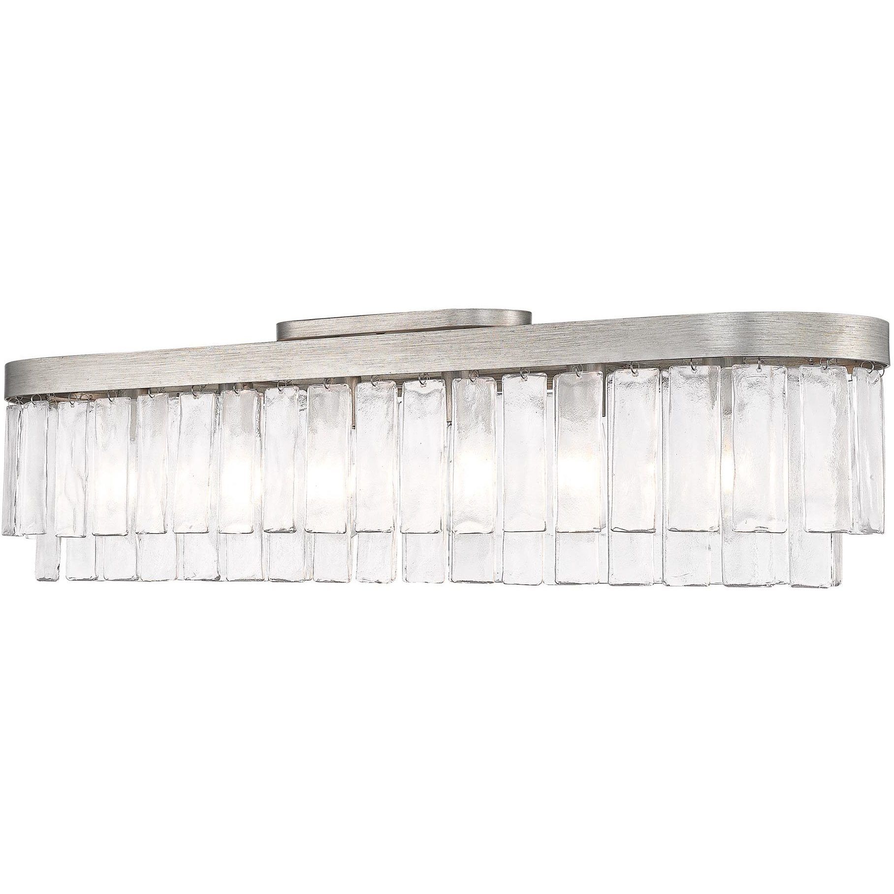 Ciara 6 Light 42 inch Peruvian Silver Flush Mount Ceiling Light