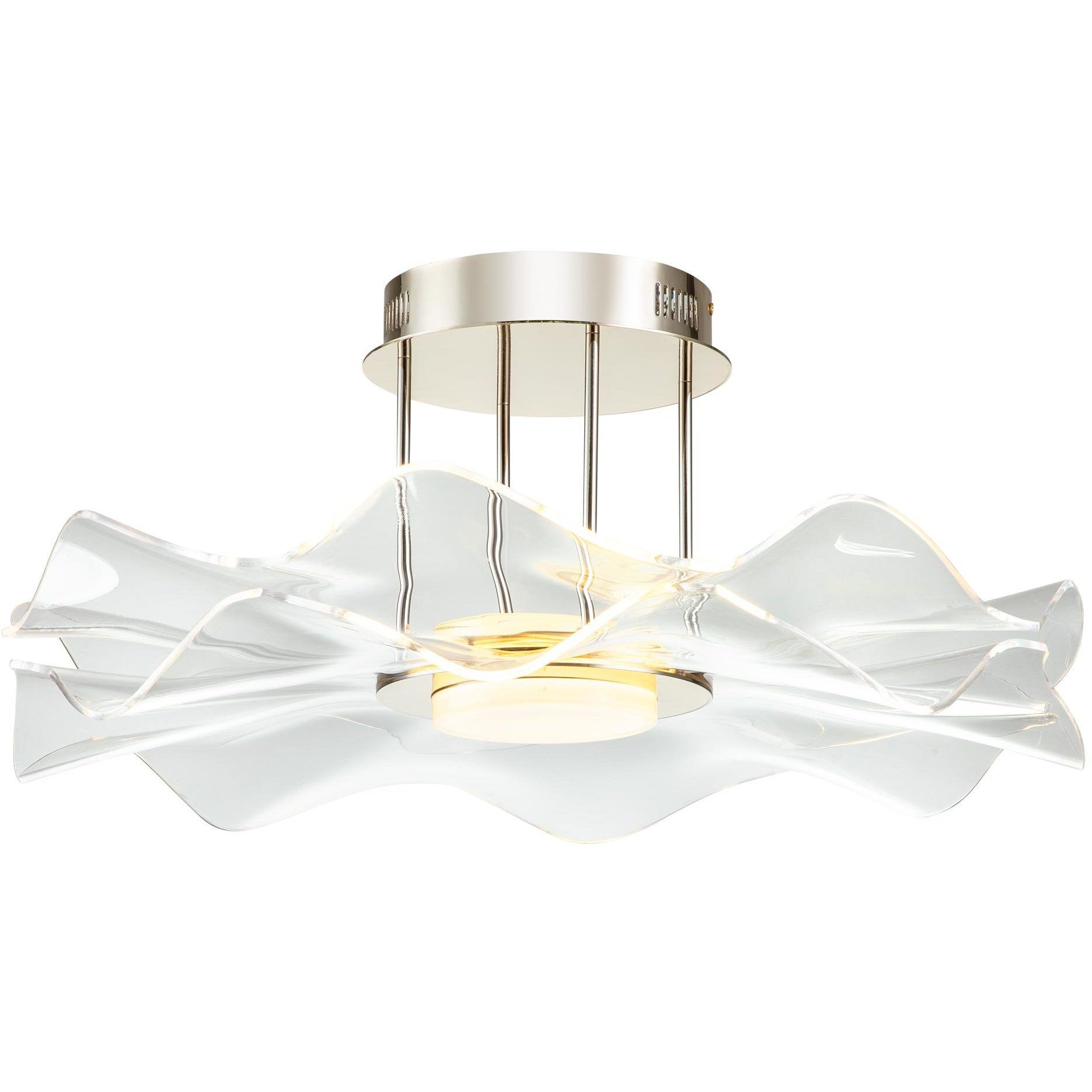 Vetrina LED 23.38 inch Light Gold Semi-Flush Mount Ceiling Light