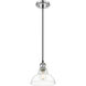 Yep Carver 1 Light 7.5 inch Chrome Pendant Ceiling Light in Clear Glass