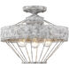 Ferris 3 Light 15 inch Oyster Semi-flush Ceiling Light