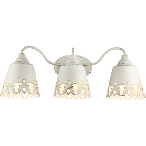 Eloise 3 Light 27.5 inch Antique Ivory Vanity Light Wall Light