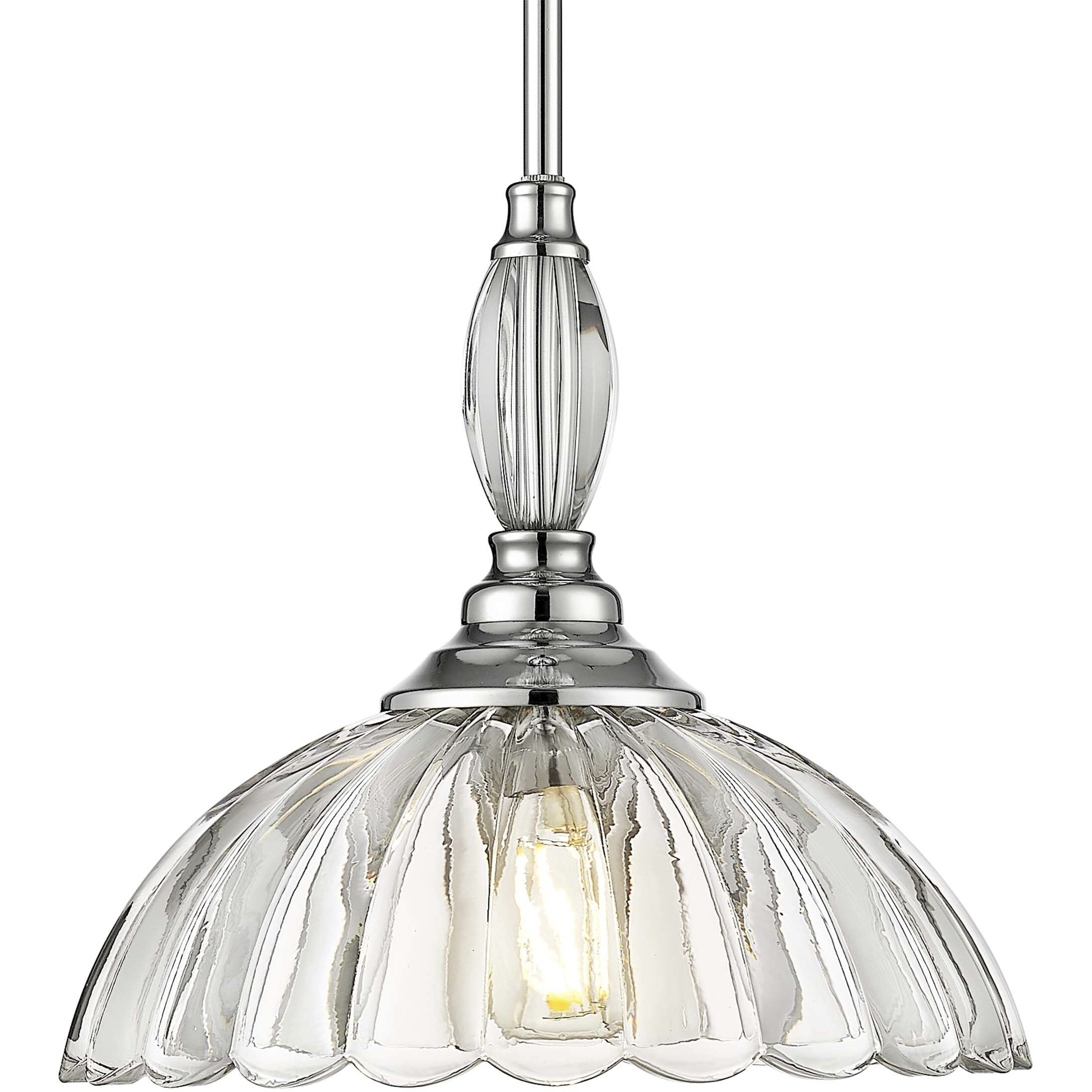 Audra 1 Light 11.75 inch Chrome Pendant Ceiling Light
