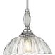 Audra 1 Light 11.75 inch Chrome Pendant Ceiling Light