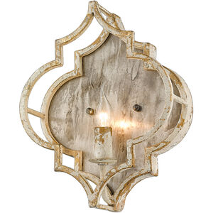 Ravina 1 Light 11 inch Antique Ivory Wall Sconce Wall Light, Damp