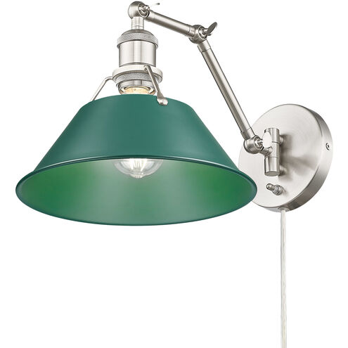 Orwell Articulating Wall Sconce Wall Light in Pewter, Pine Green