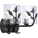 Calla 2 Light 14.75 inch Natural Black Vanity Light Wall Light