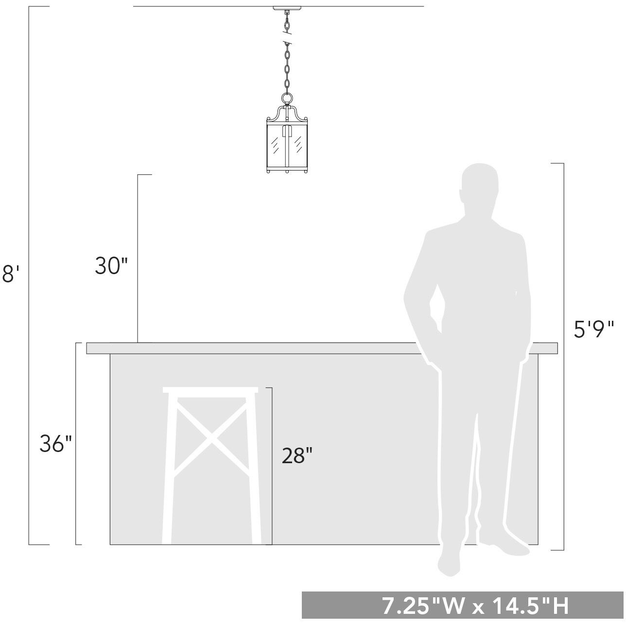 Payton Pendant Ceiling Light in Matte Black