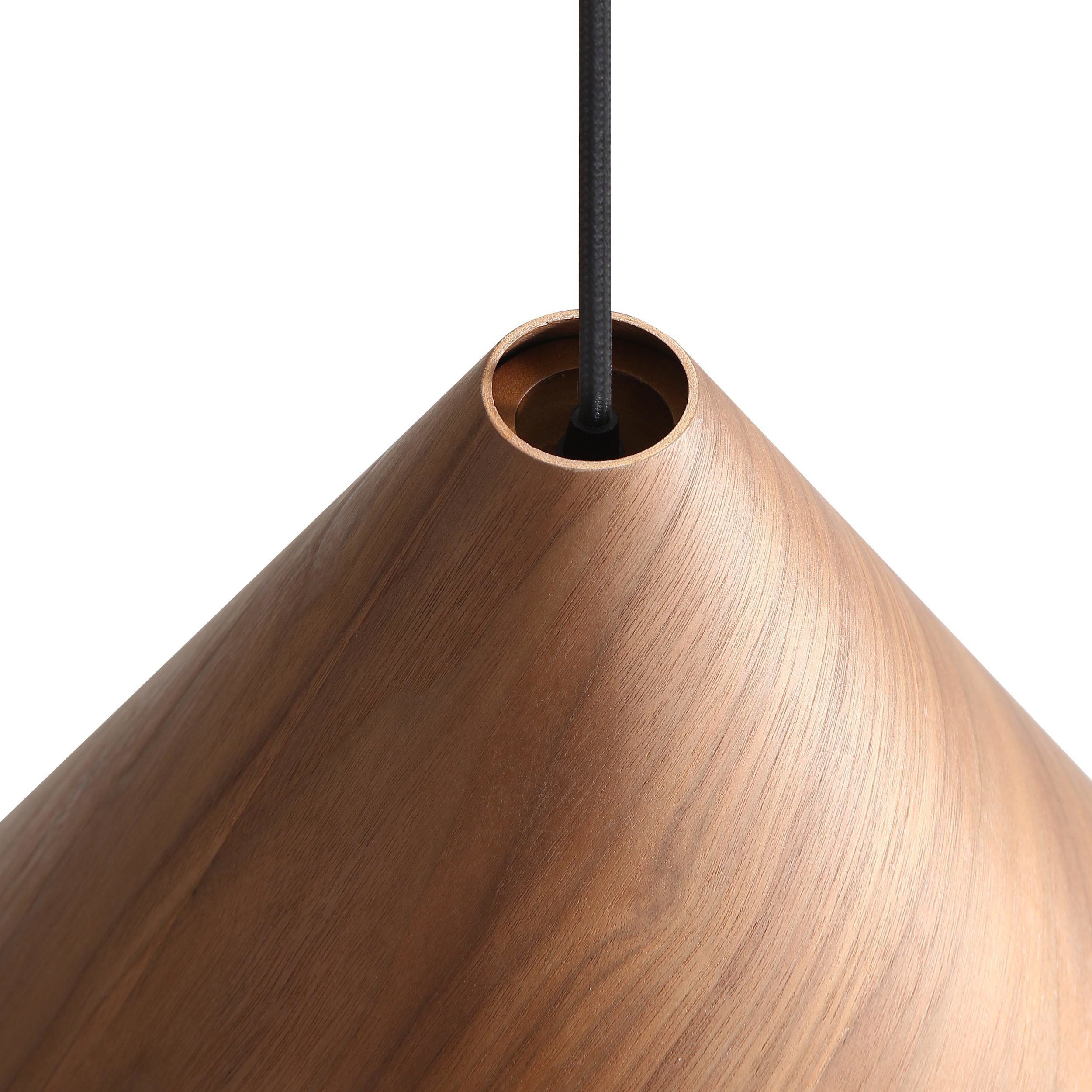 Conique Pendant Ceiling Light in Dark Walnut