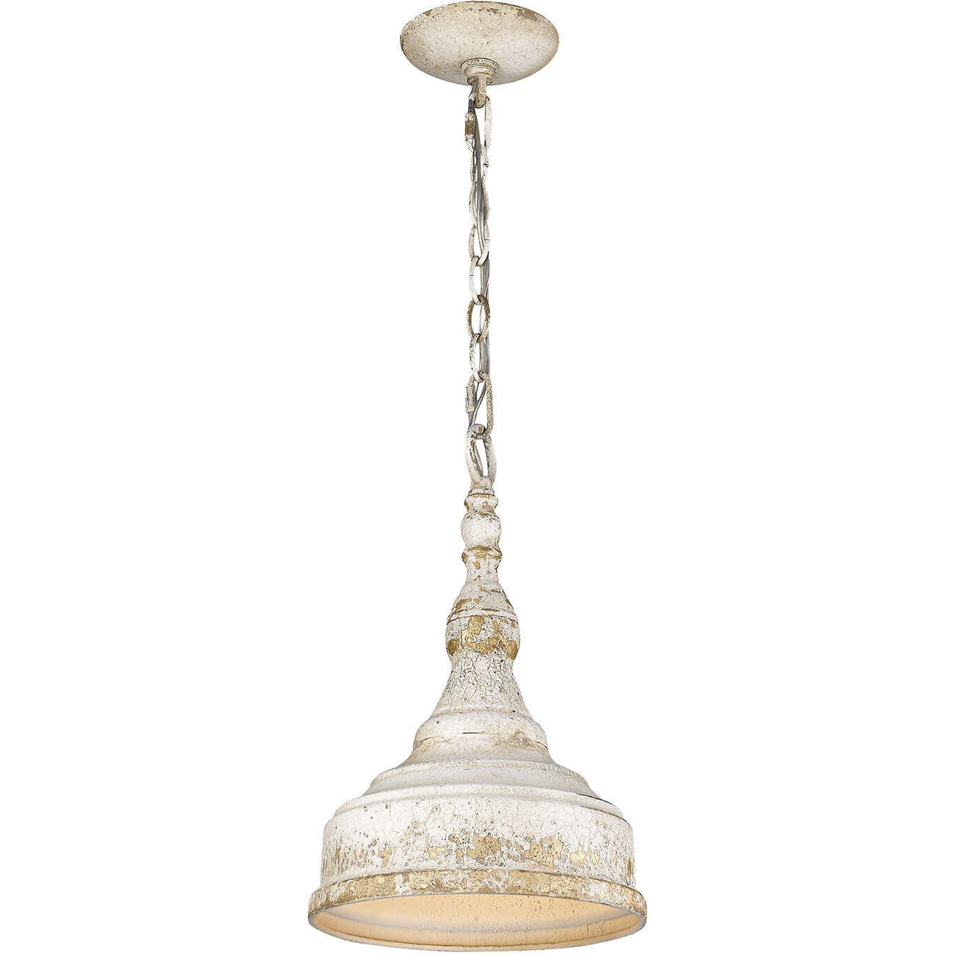 Keating 1 Light 9.25 inch Antique Ivory Pendant Ceiling Light, Small