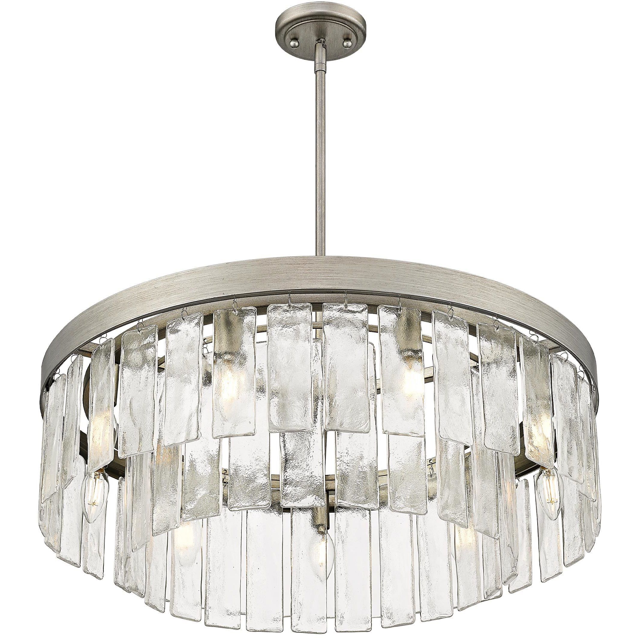 Ciara 9 Light 27 inch Peruvian Silver Chandelier Ceiling Light