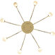 Yep Vario 8 Light 25.25 inch Titanium Gold Chandelier Ceiling Light