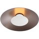 Luma LED 11.75 inch Coffee Silver Flush Mount Ceiling Light in Sand Nickel