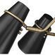 Reeva 5 Light 27.38 inch Modern Brass Chandelier Ceiling Light in Matte Black