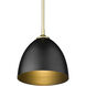 Yep Zoey Pendant Ceiling Light in Olympic Gold, Matte Black, Small