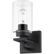 Tribeca 1 Light 6 inch Matte Black Bath Vanity Wall Light