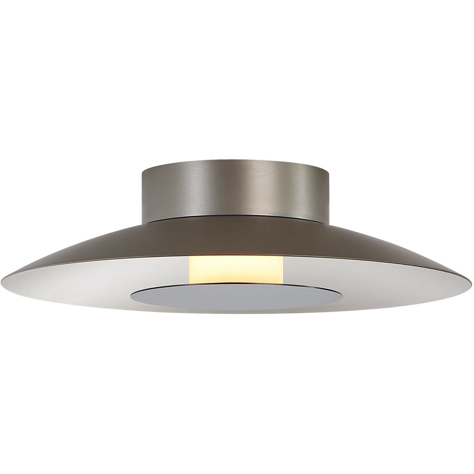 Yep Luma LED 11.75 inch Sand Nickel Flush Mount Ceiling Light in Graphite
