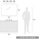 Hines 4 Light 35 inch Matte Black Bath Vanity Wall Light in Seeded Glass
