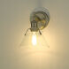 Yep Orwell Vanity Wall Light in Clear Glass, Brushed Champagne Brass
