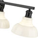 Carver 4 Light 36 inch Matte Black Bath Vanity Light Wall Light