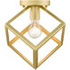Cassio 1 Light 11 inch Olympic Gold Flush Mount Ceiling Light