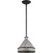 Jasper 1 Light 9.88 inch Antique Black Iron Pendant Ceiling Light