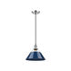 Orwell 1 Light 14 inch Pewter Pendant Ceiling Light in Navy, Large